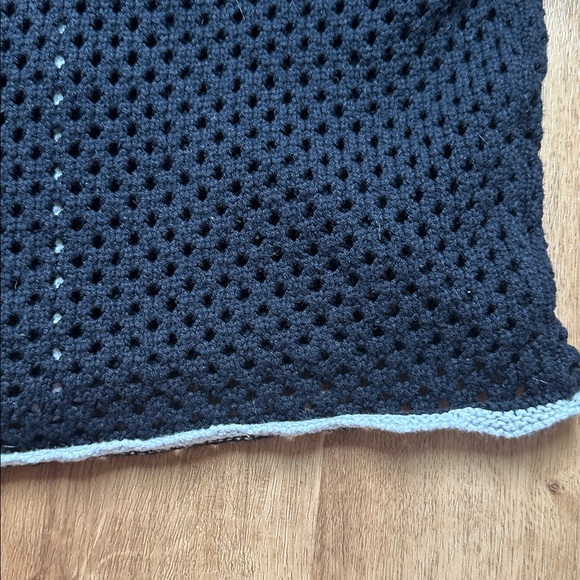 Abercrombie & Fitch Black Knit Shorts Sleeve Cardigan with White Edging Size XS - Picture 8 of 8